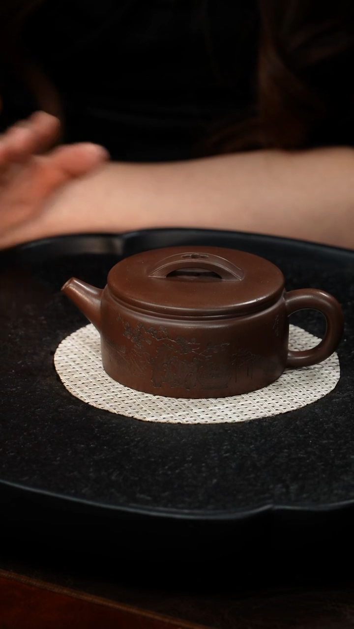 茶壶紫砂谈希强 汉瓦29 金鼎紫泥 150毫升 沈鹏 景舟