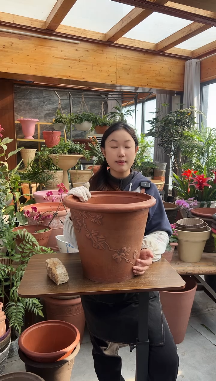 35.5*29/陶土双色/浮雕叶子外贸尾单/09A35