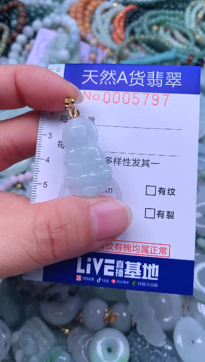 颈饰未镶嵌翡翠天然翡翠