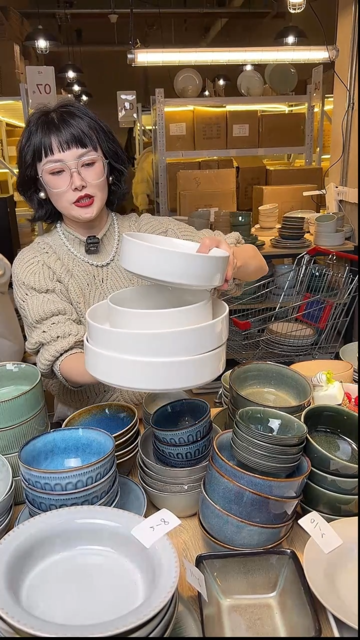 瓷46外贸尾货窑变釉下彩默认微瑕