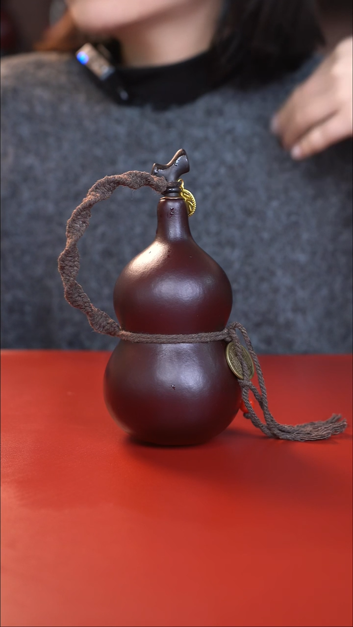 055手工大漆酒葫芦