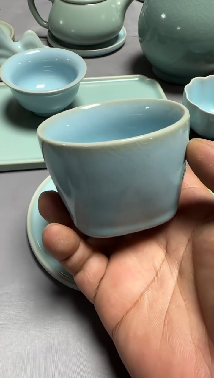 汝瓷平顶山汝瓷产品   四方杯