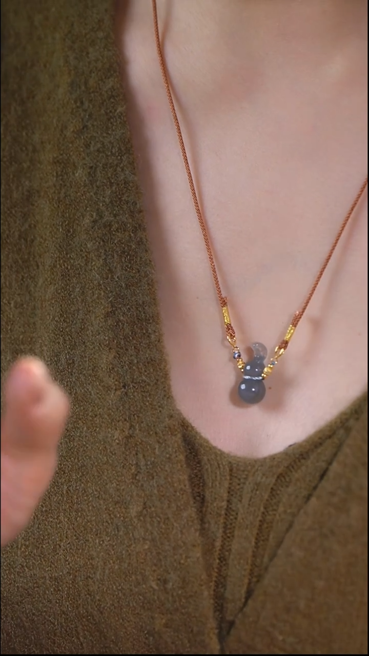 泥塑HETIAN 烟紫葫芦编绳款