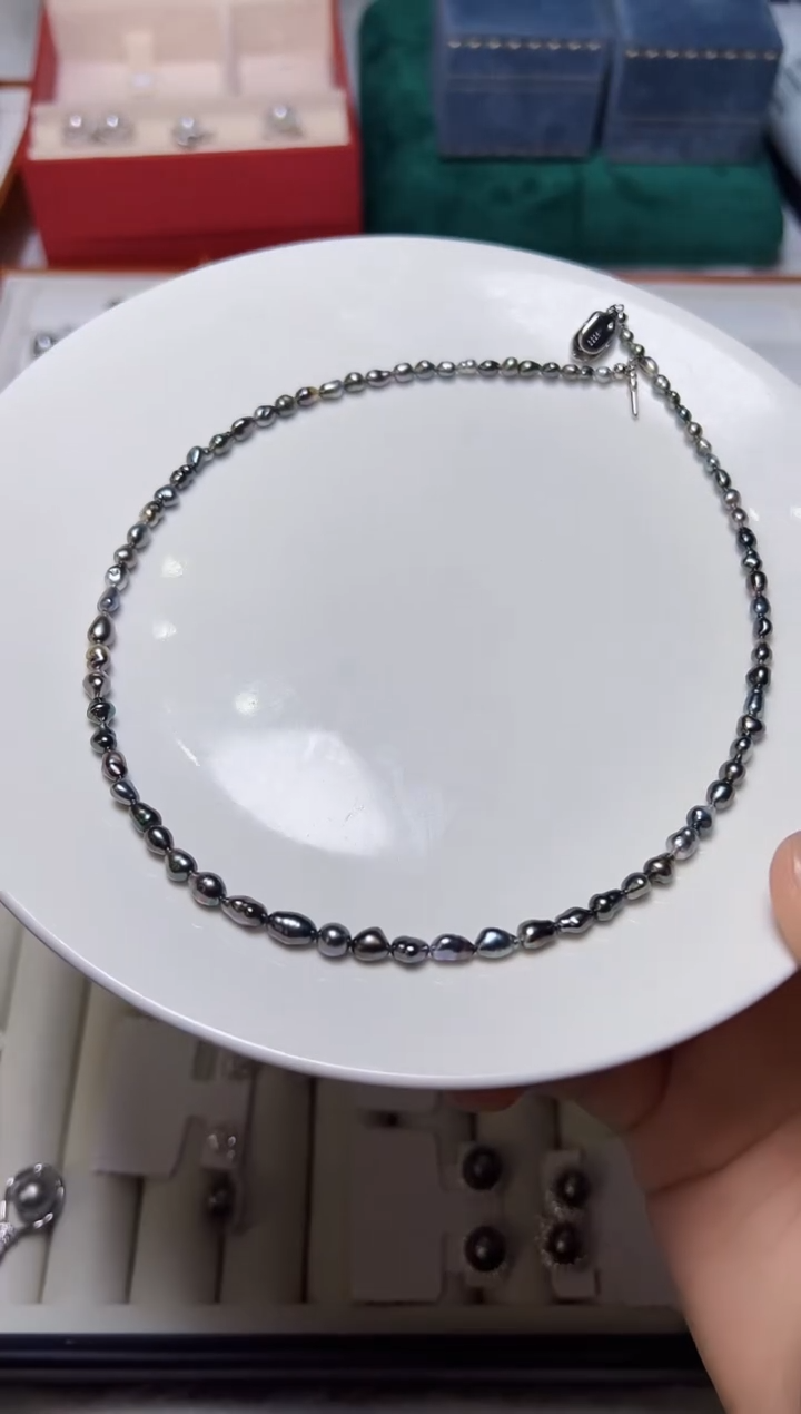 【闪购商品】海水珍珠项链银S925镶嵌006