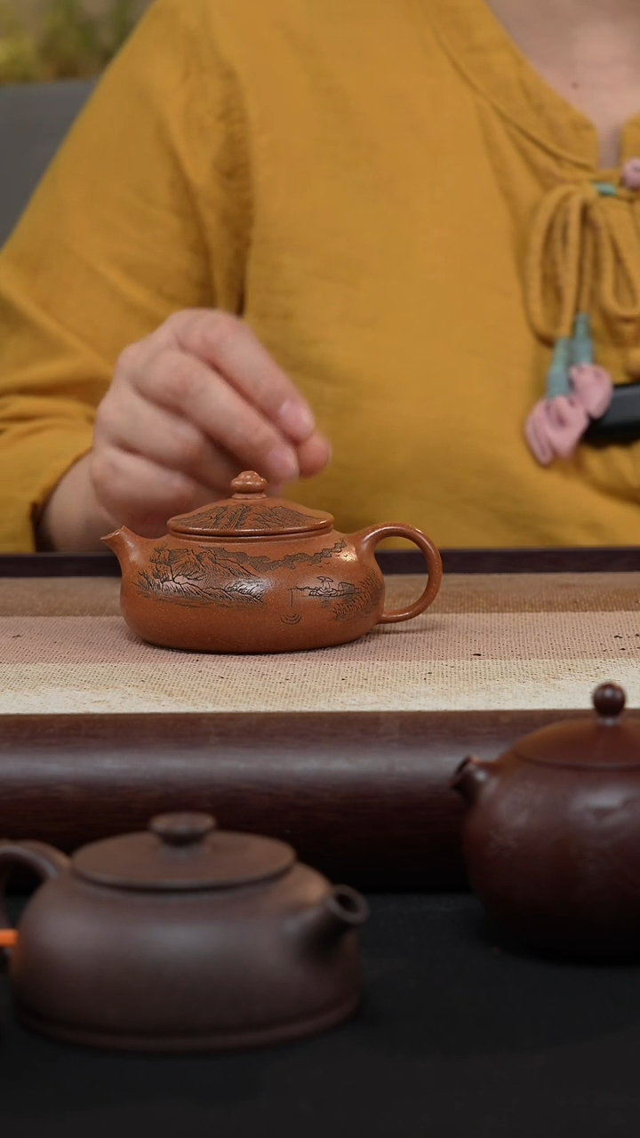 【闪购商品】紫砂茶壶寒江-降坡泥-超薄胎MH-1636