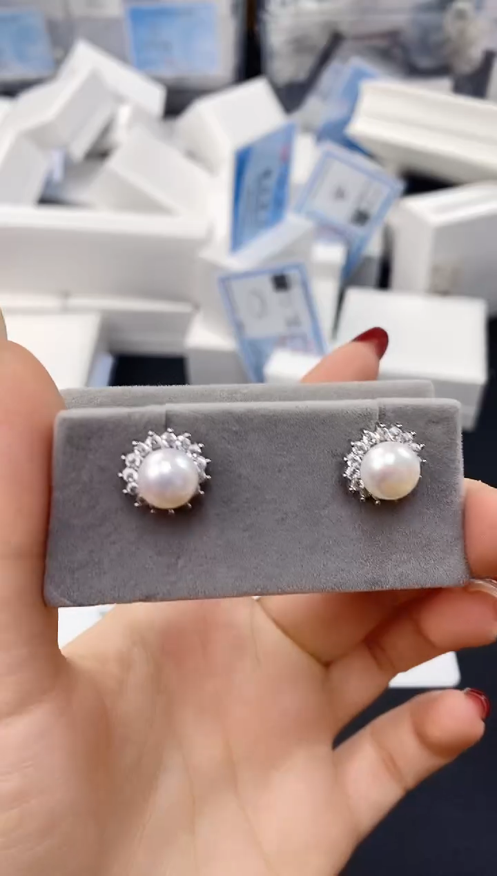 未镶嵌耳饰淡水珍珠ED1073