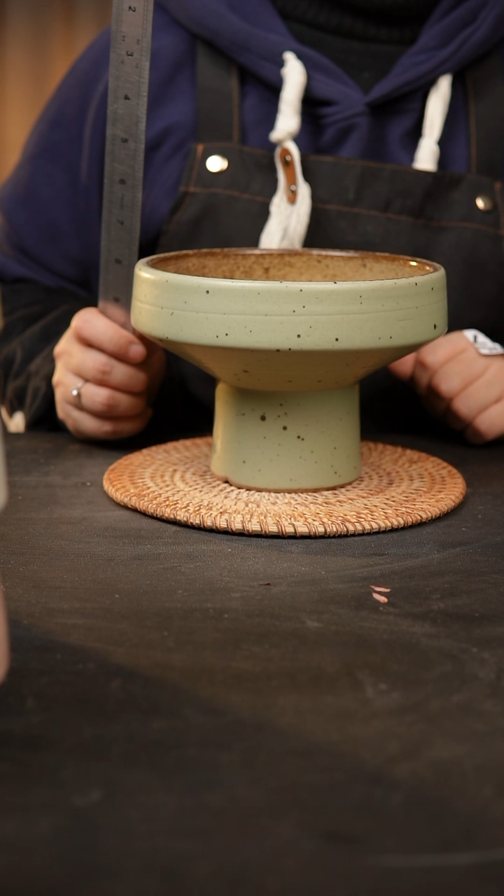 【闪购商品】瓷片泥泥手工花盆口15高10