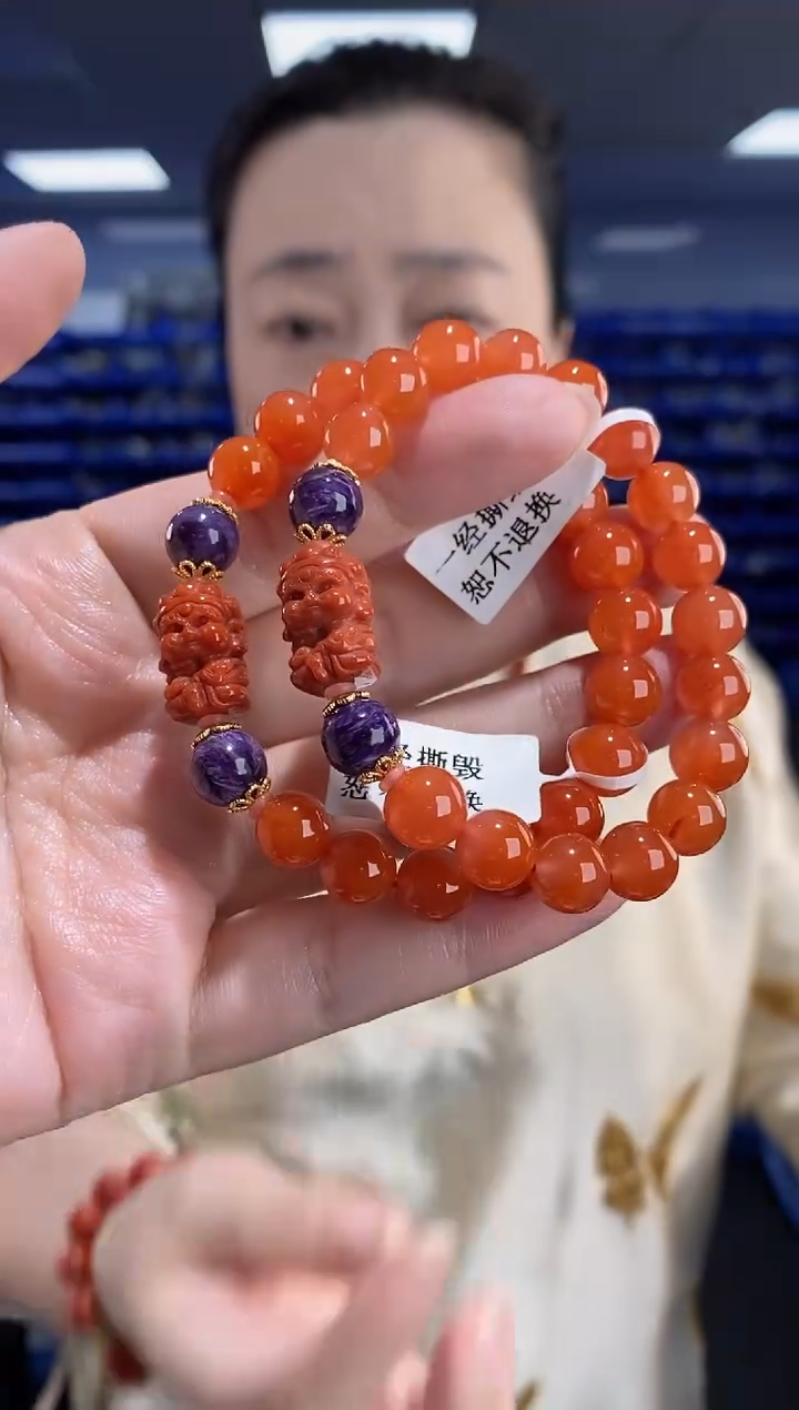 未镶嵌手链南红玛瑙多样性发货发其一 