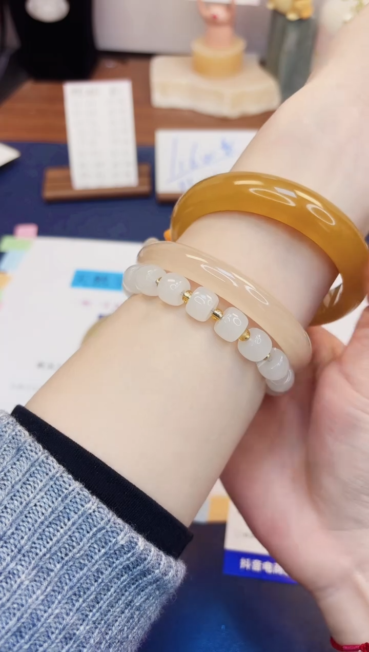 【闪购商品】石英质玉手镯未镶嵌407-财气镯-圈口62