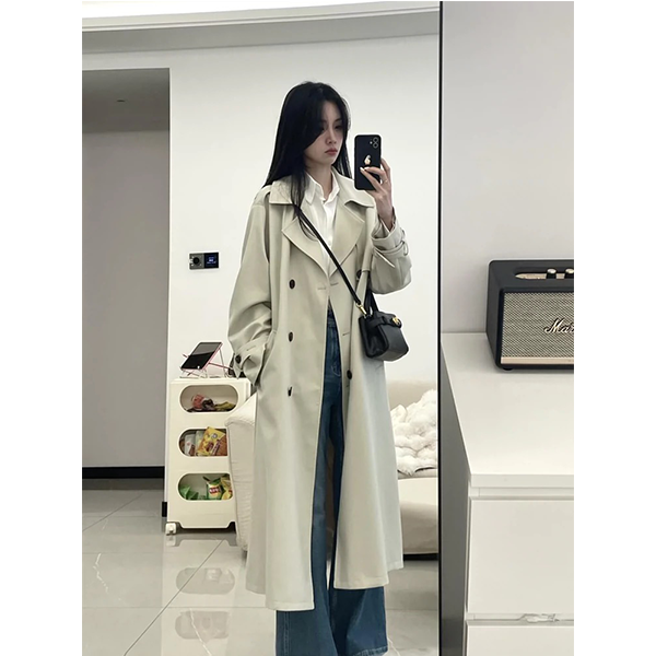 中长款风衣外套女2025年新款早春秋小个子高级感超好看韩系英伦风