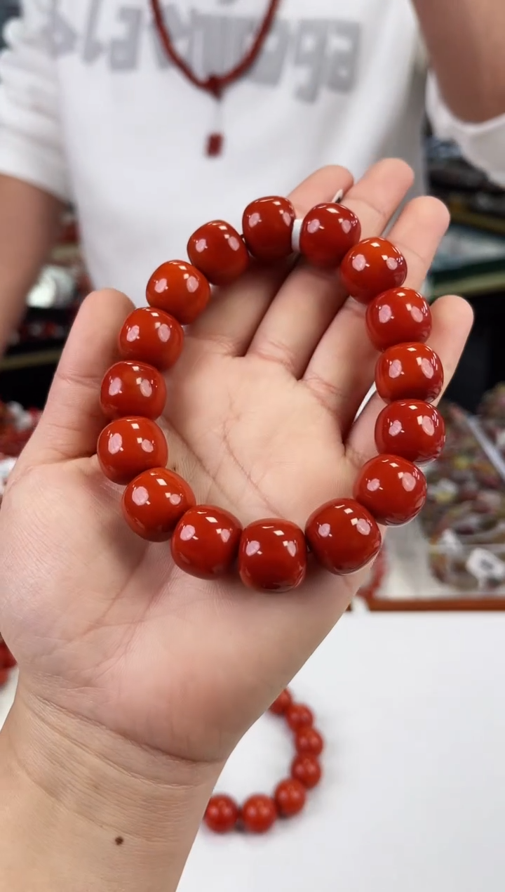 【闪购商品】南红玛瑙瓦西老型手串15+未镶嵌一个/条