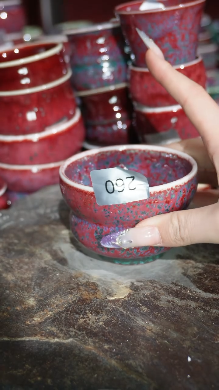 摆件陶精品窑变钧瓷茶器