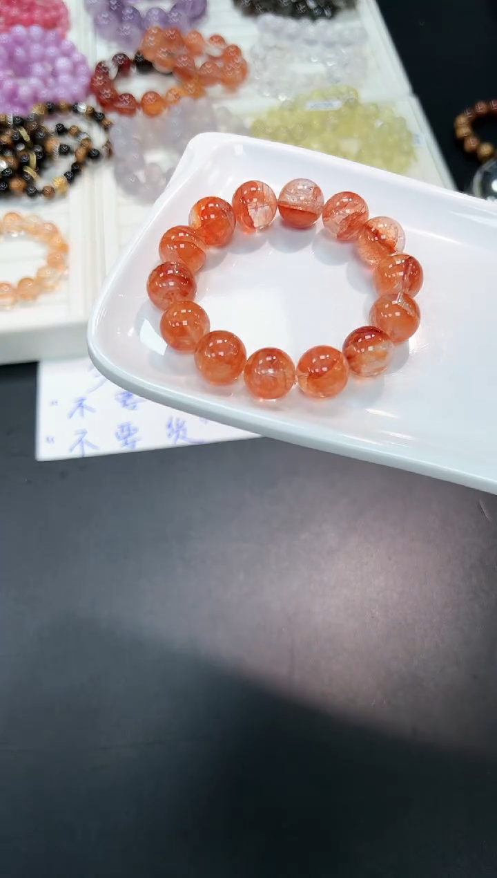 【闪购商品】水晶手串未镶嵌54f多样性发其一/1条14mm默认微瑕