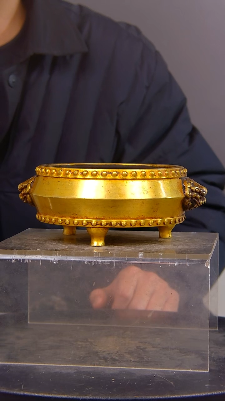 雾****蒜山水铜缘紫铜香炉结缘1111