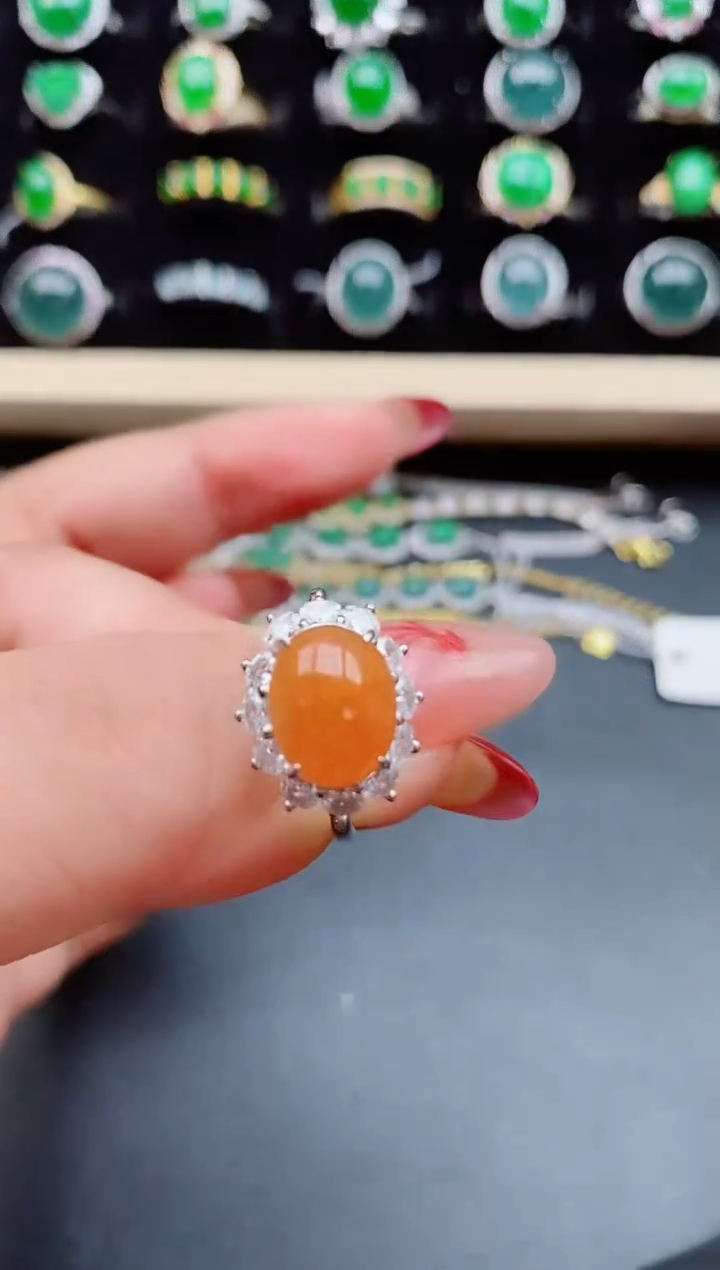 【闪购商品】翡翠戒指银S925镶嵌321312