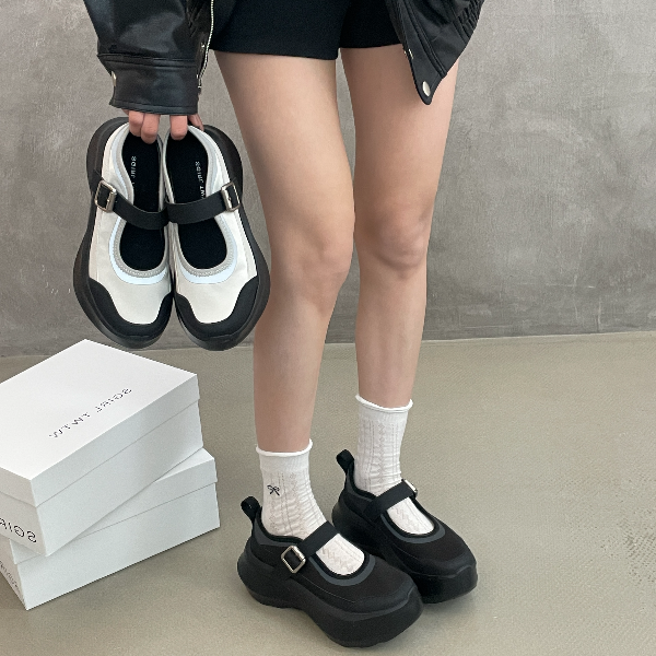 SGIRL TWTW松糕厚底增高玛丽珍鞋女一字扣运动老爹鞋单鞋潮J730-1