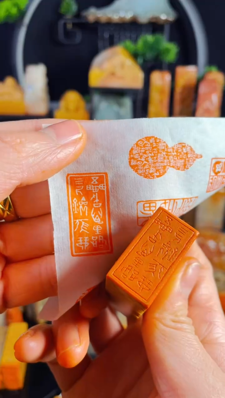 【闪购商品】老挝石印石手工篆刻《五车书万里路三尺剑一张琴》