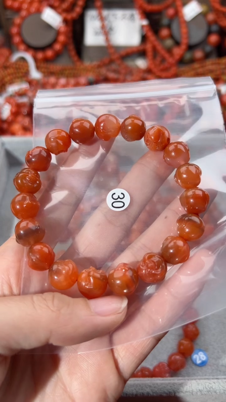 【闪购商品】南红玛瑙手串未镶嵌11