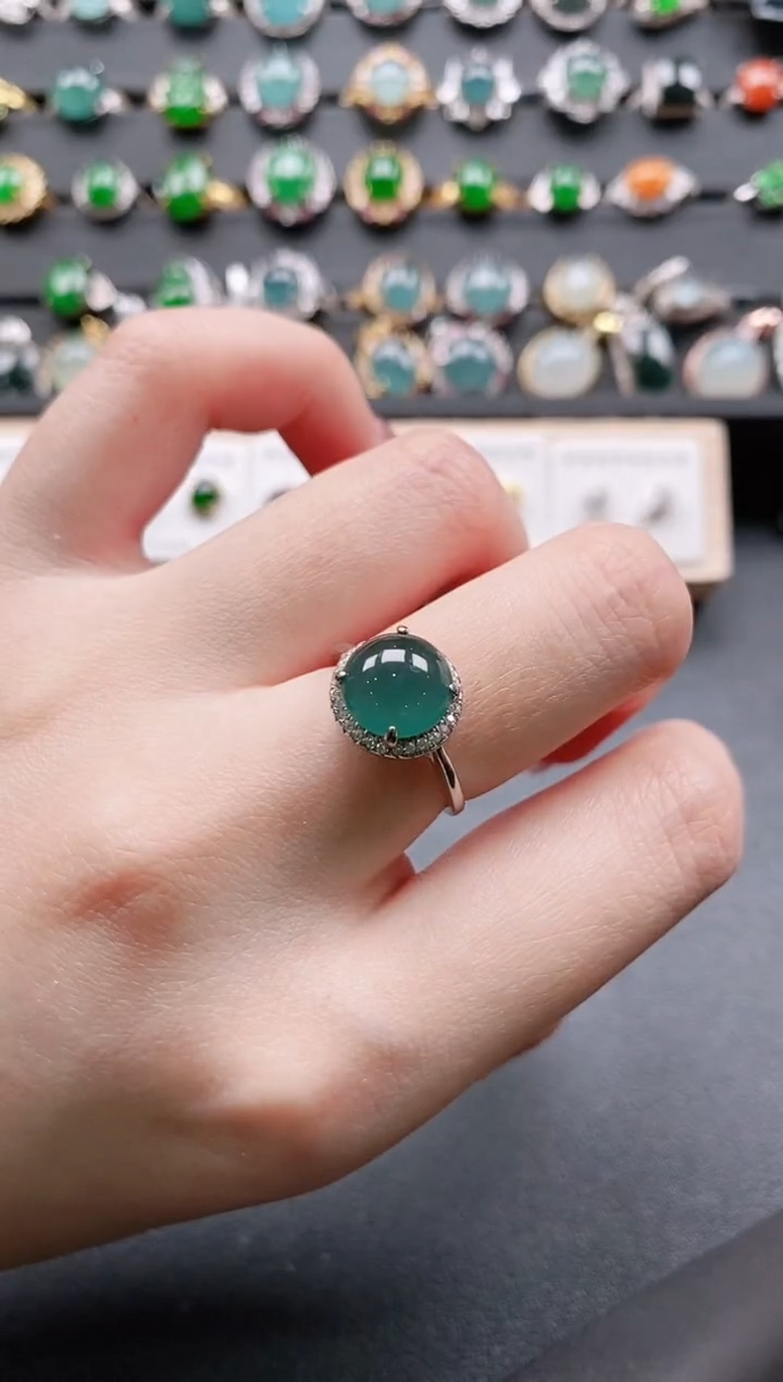 【闪购商品】翡翠戒指银S925镶嵌11111111