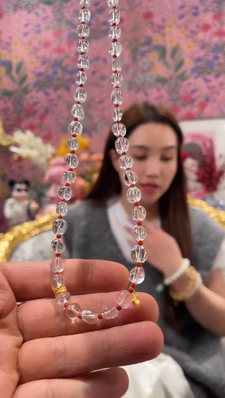 【闪购商品】水晶项链银S925镶嵌项链