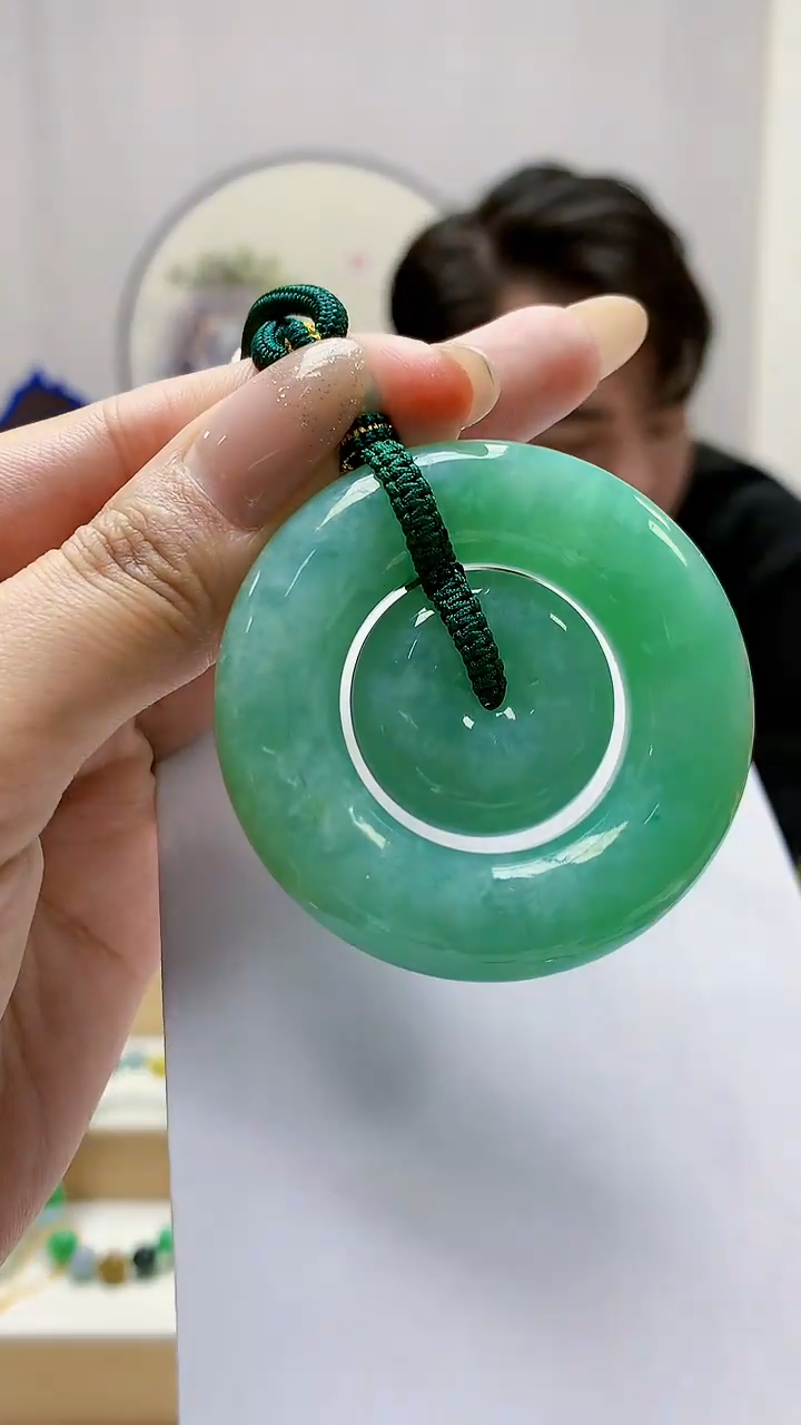 未镶嵌定制翡翠5060MM-毛货挂件159