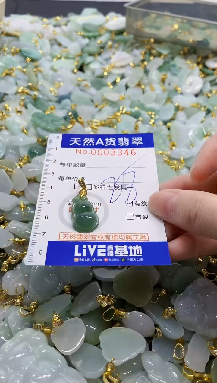 颈饰未镶嵌翡翠天然A货翡翠