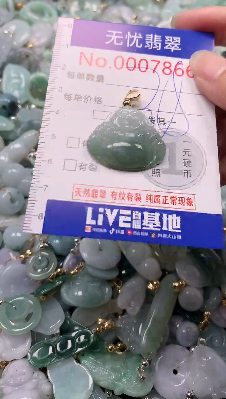翡翠未镶嵌吊坠(不含链)7866
