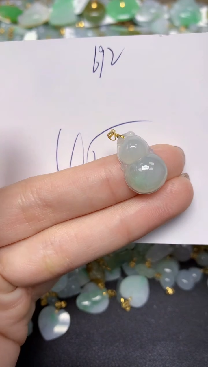 【闪购商品】翡翠颈饰18K金镶嵌 天然翡翠A货