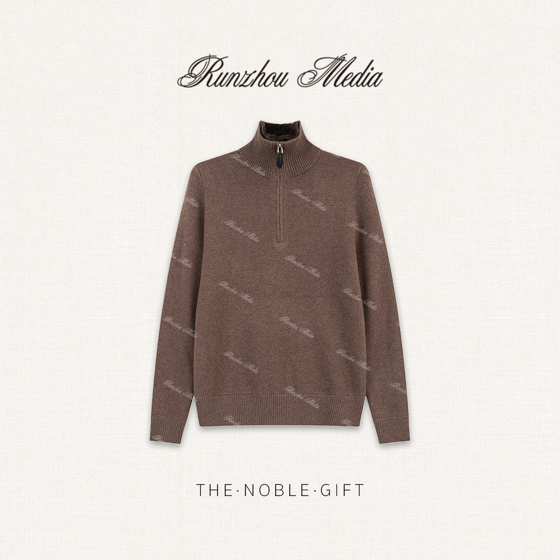 25FW秋冬新款拉链绒毛高领可翻领毛衣TTX001