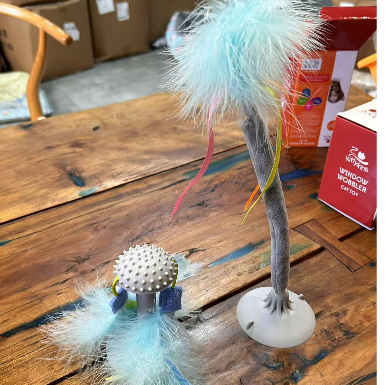 特价猫咪玩具吸盘 外贸玩具 