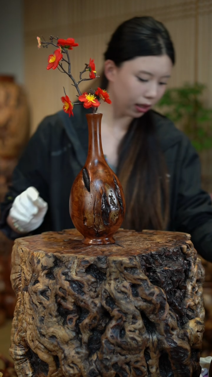 枣木雷击枣木富贵瓶