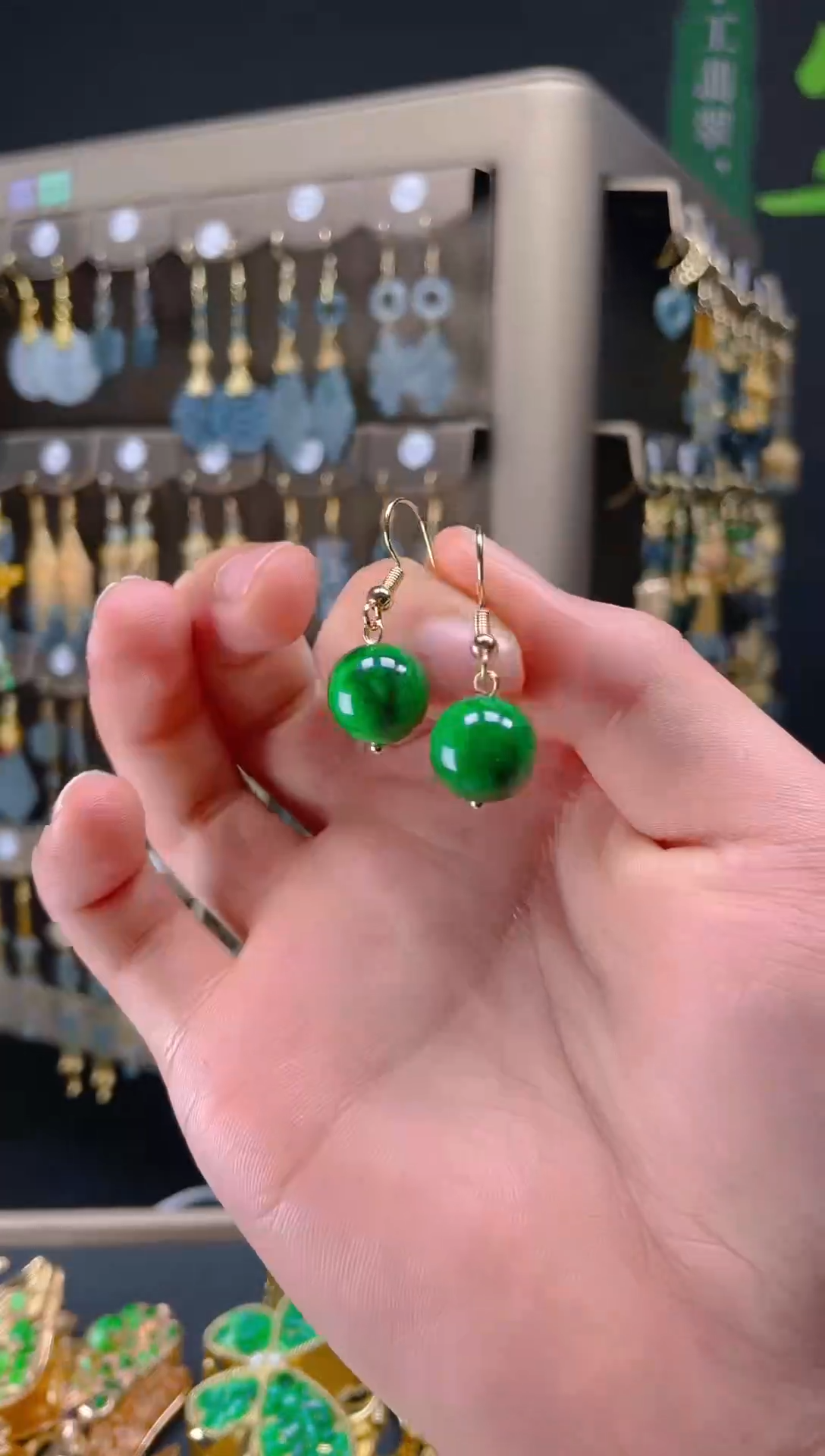 【闪购商品】玛瑙/玉髓耳饰合金035玛瑙饰品