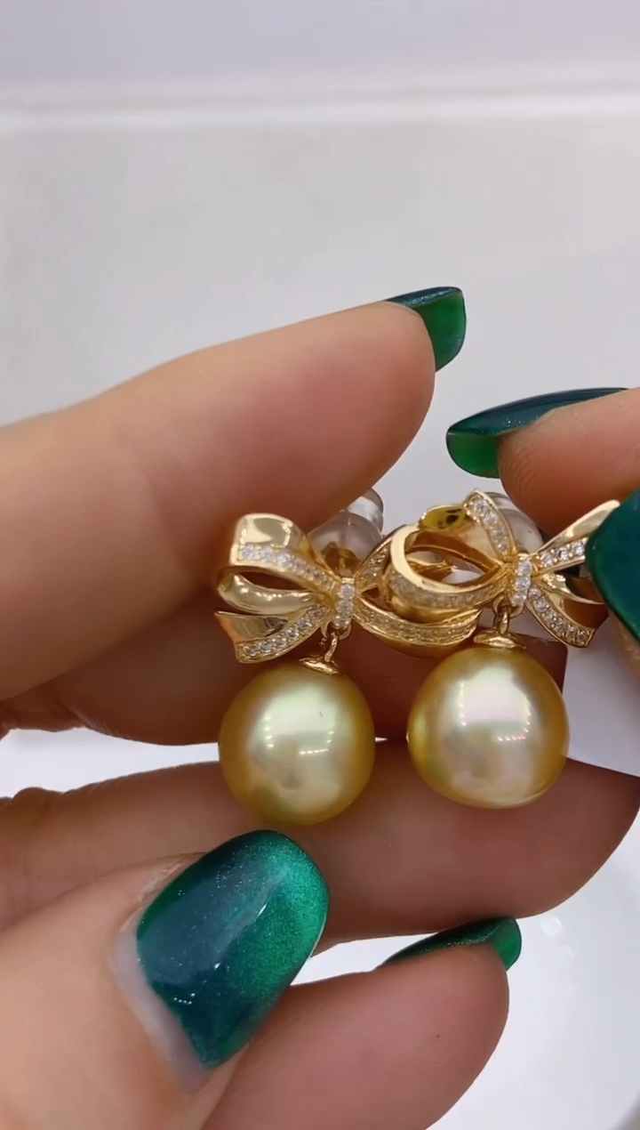 【闪购商品】海水珍珠耳饰银S925镶嵌124 11-12mm