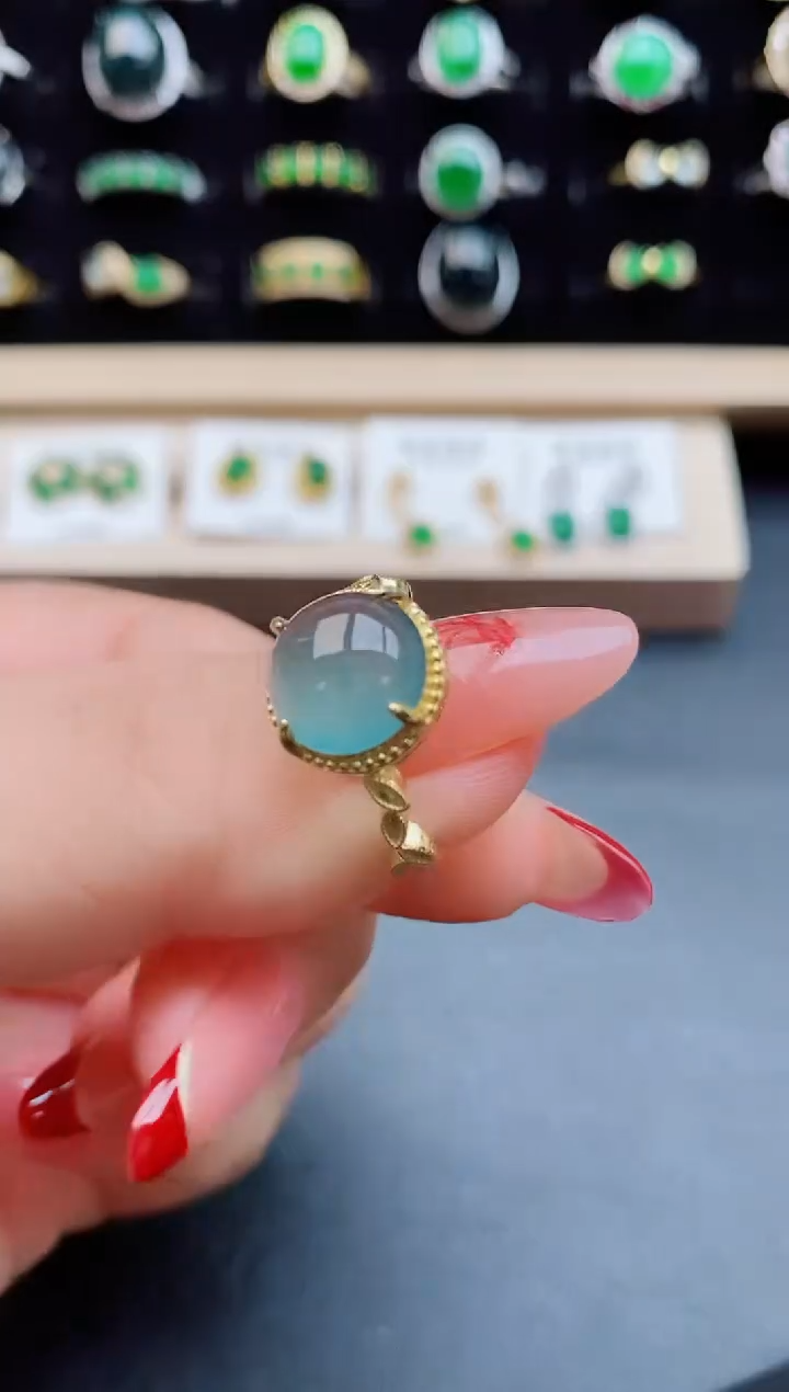 【闪购商品】翡翠戒指银S925镶嵌1212