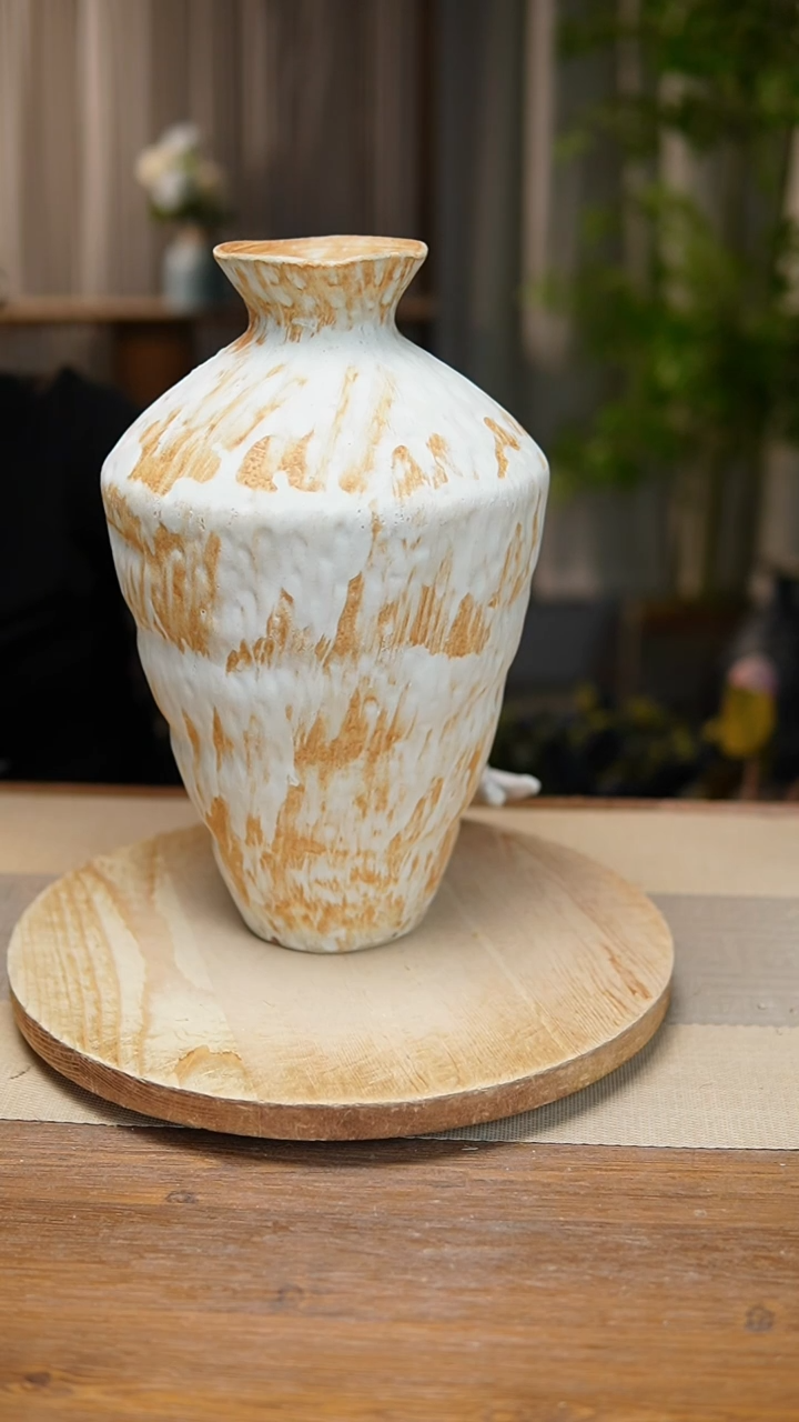 【闪购商品】花器诧寂黄高脚