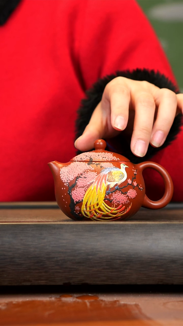 【闪购商品】紫砂茶壶大红袍金丝凤凰