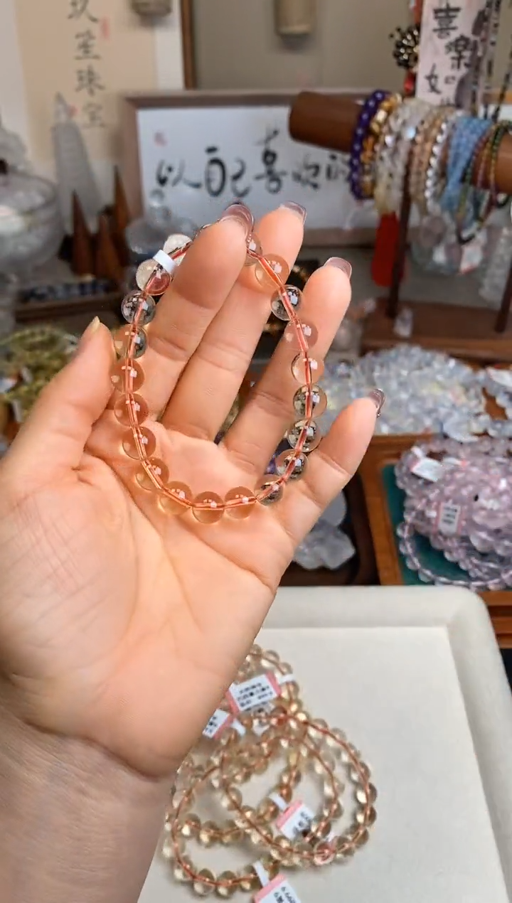 【闪购商品】水晶手串未镶嵌9m巴西暴力黄水晶