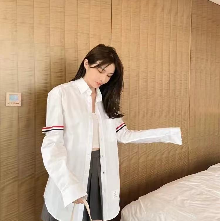 99新 THOMBROWNE 010895 双袖标翻领长袖衬衫 1码