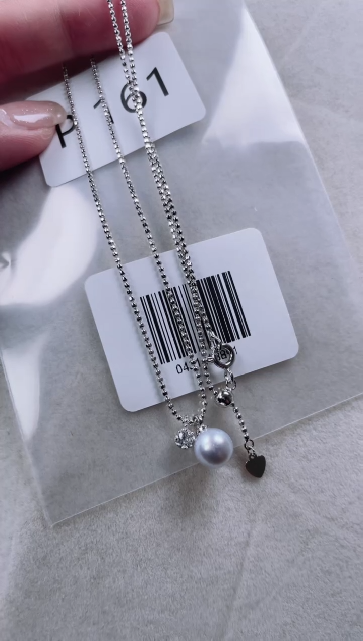 【闪购商品】海水珍珠套链银S925镶嵌P161