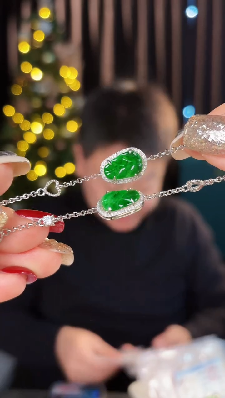 【闪购商品】翡翠手链银S925镶嵌缅料A货/多样性发货/一件