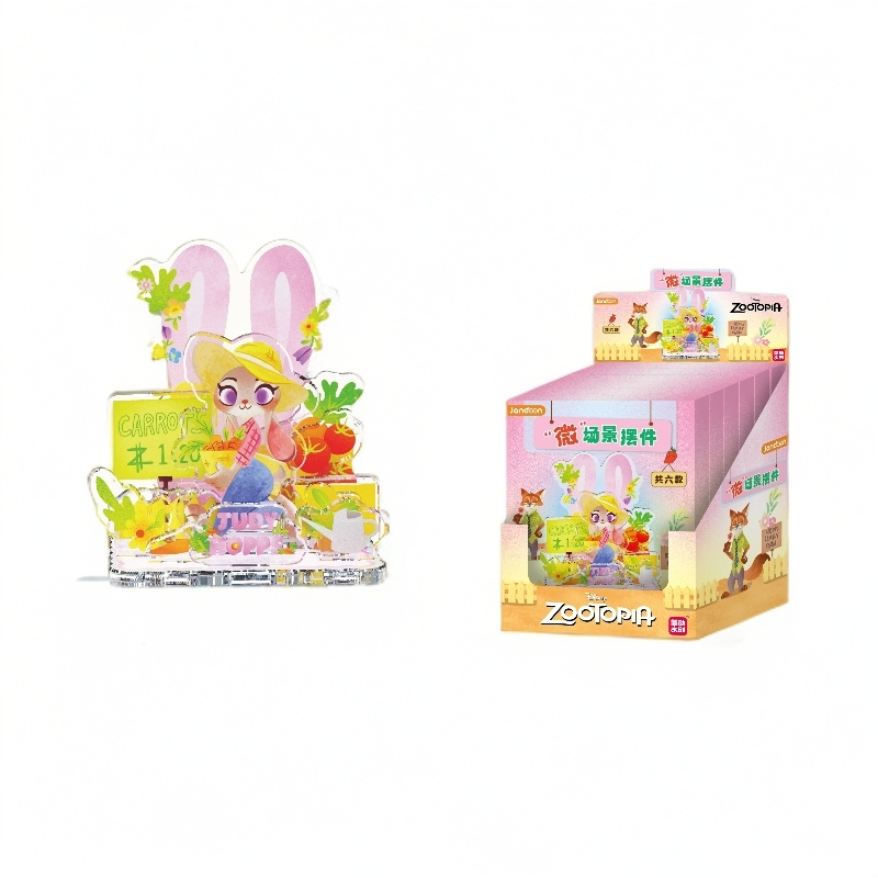 简动文创《疯狂动物城》春日系列-微场景摆件-潮玩盲盒