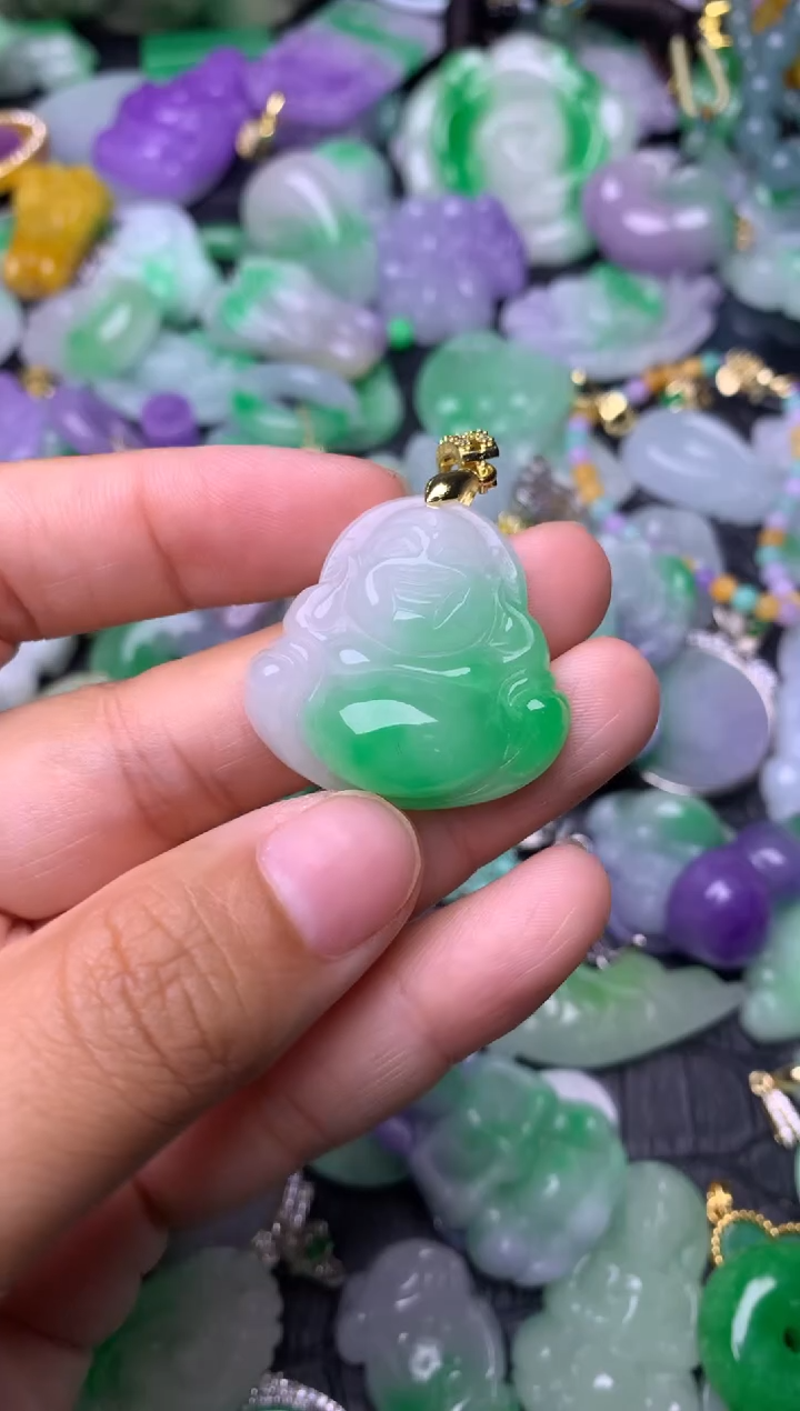 颈饰未镶嵌翡翠缅甸翡翠吊坠