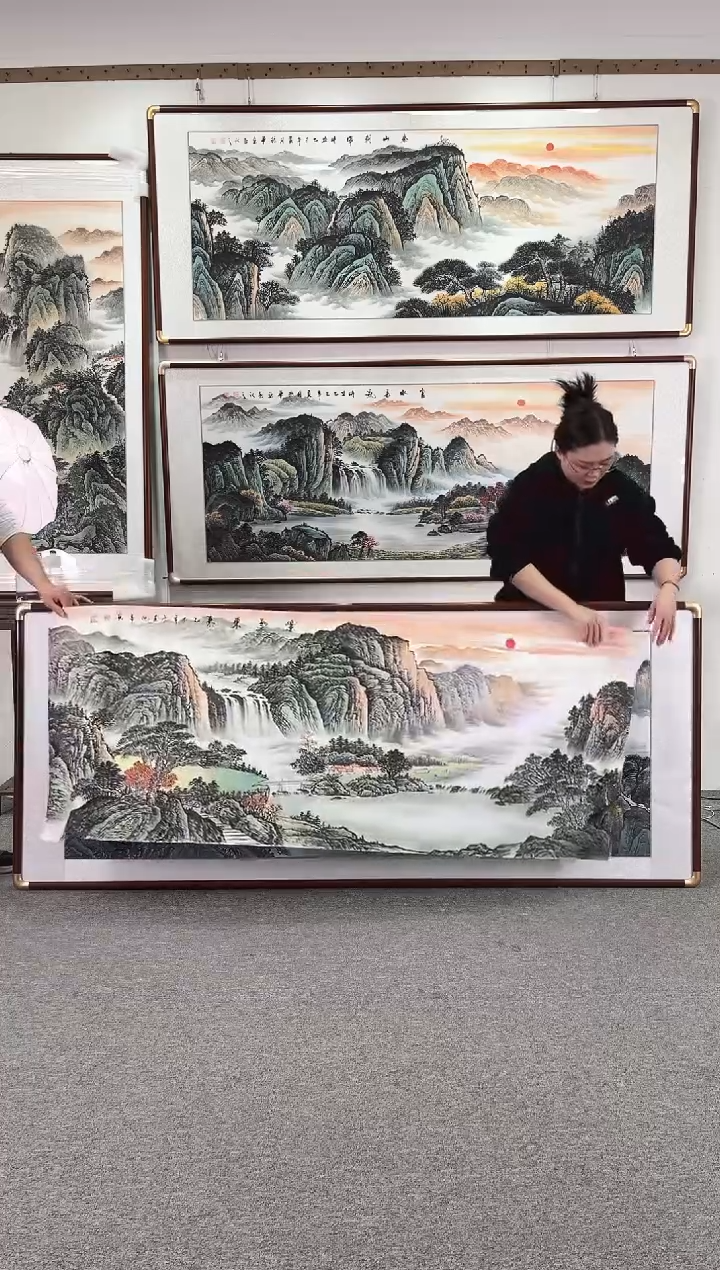 国画纯手绘208x86紫气东来