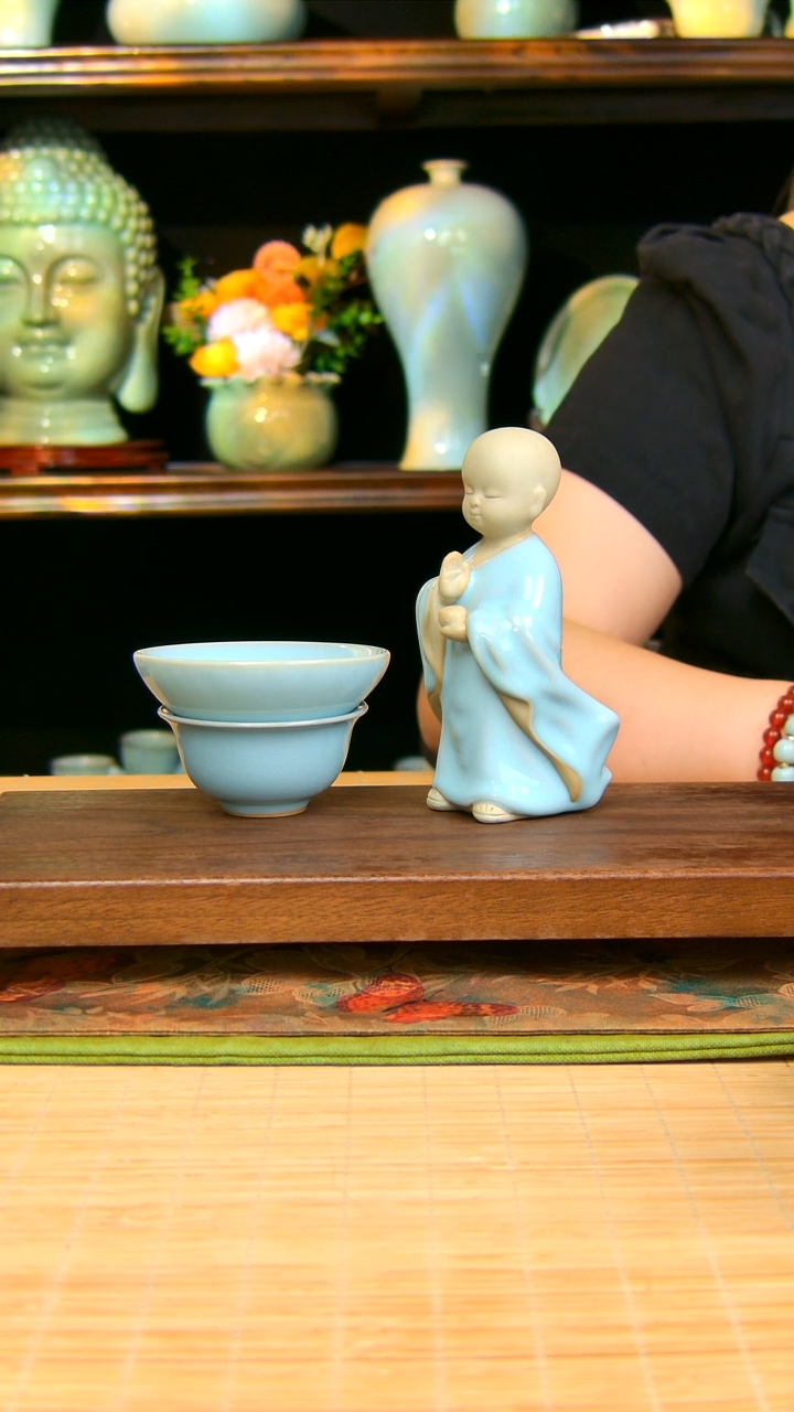 瓷片小和尚加杯子不完美