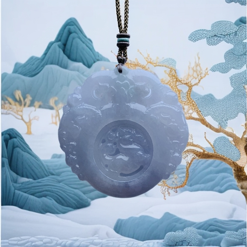 天然A货翡翠三羊开泰吊坠复古设计款动雕工艺多样性发一GS008