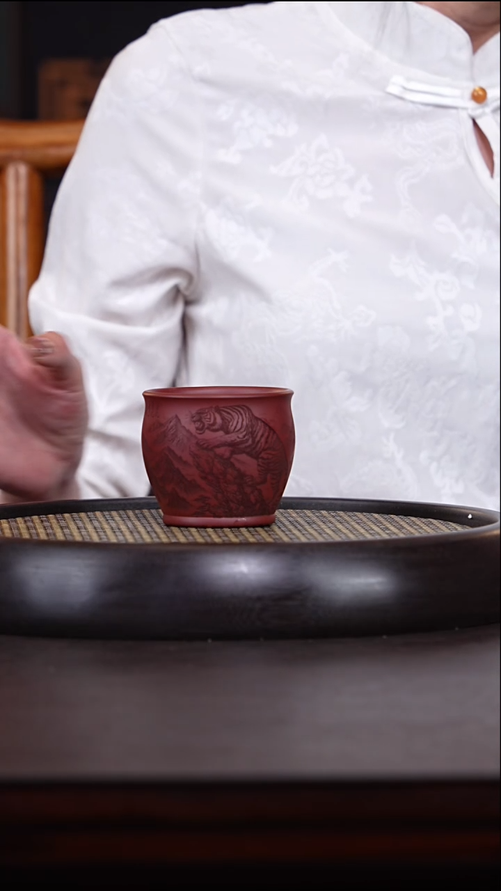 【闪购商品】紫砂茶壶十竹斋4-5-紫砂主人杯朱泥