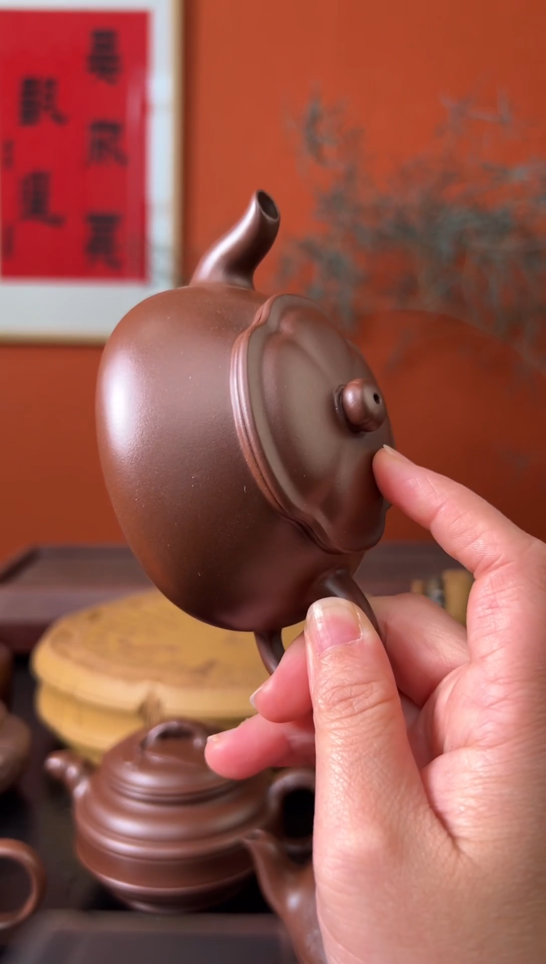 茶壶紫砂底曹清 腰圆 海棠