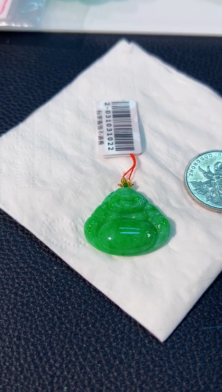 颈饰18K金镶嵌翡翠 缅料A货/支持复检/一件