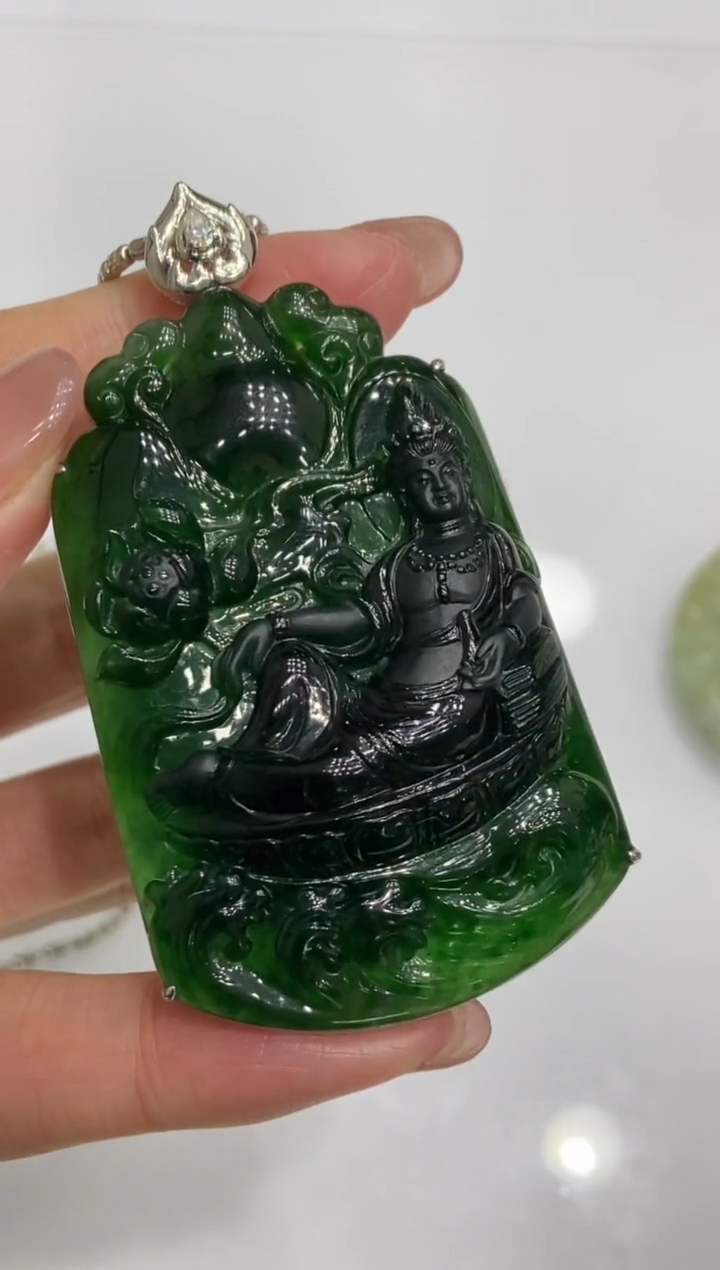 【闪购商品】翡翠颈饰18K金镶嵌1              