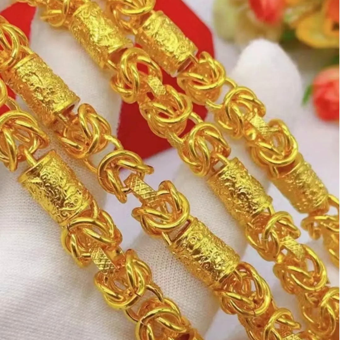 合金项链 合金【龙柱项链】新款男款时尚潮流大气经典百搭精工款